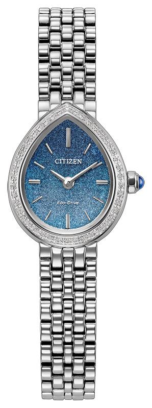 Ladies' Limited Edition Eco-Drive Ciitzen L Rainell Stainless Steel Bracelet watch, Light Blue dial