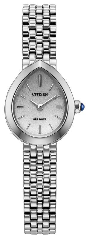 Ladies' Eco-Drive Ciitzen L Rainell Stainless Steel Bracelet watch, White dial