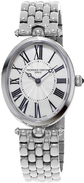 Ladies FC Classic Quartz Silver-Tone Stainless Steel Bracelet watch, Silver dial