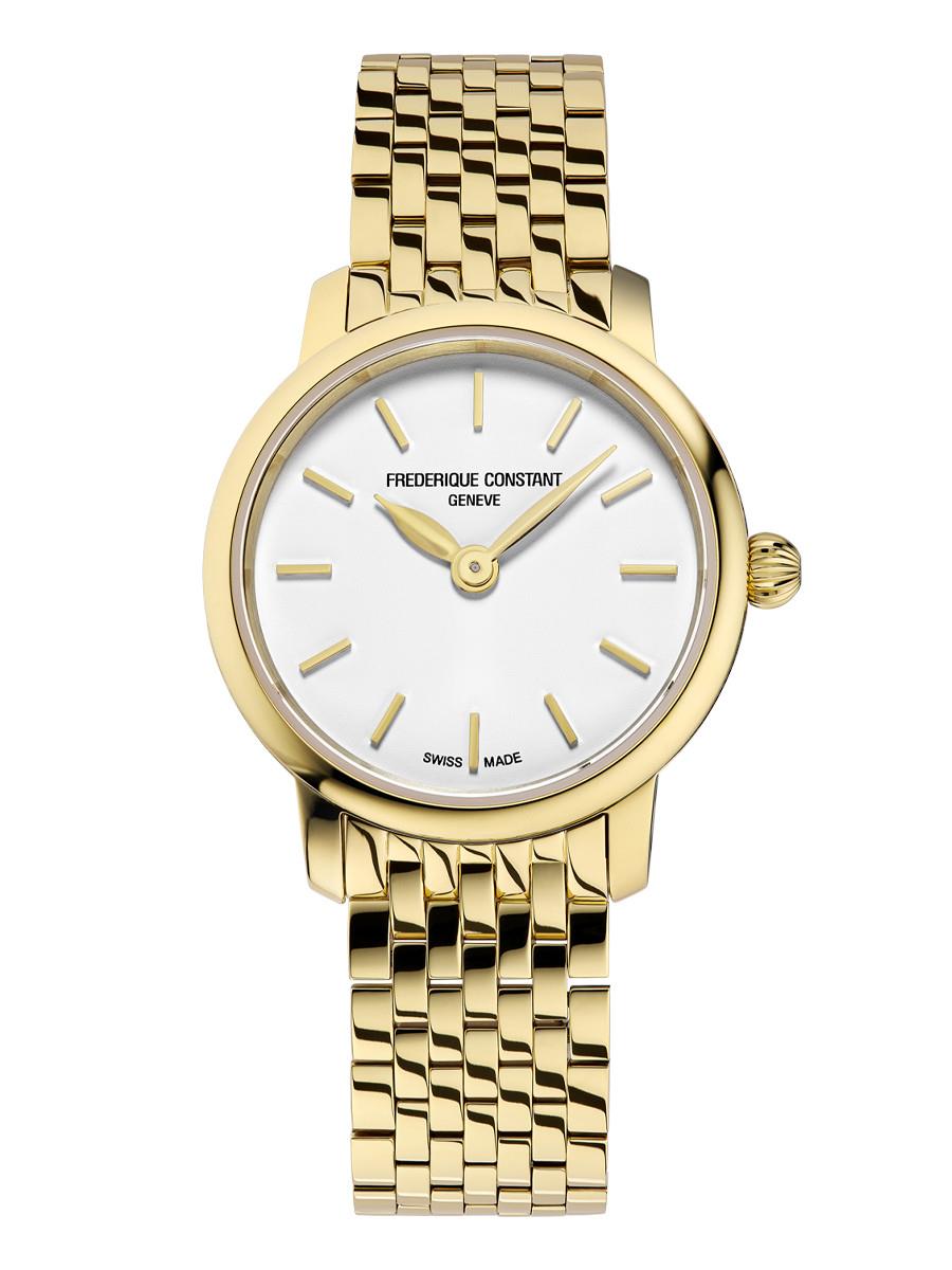 Ladies' Classic Slimline Ladies Mini Stainless Steel Bracelet watch, White dial