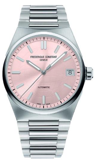 Ladies' Frederique Constant HIGHLIFE AUTOMATIC Stainless Steel Bracelet watch, Pink dial