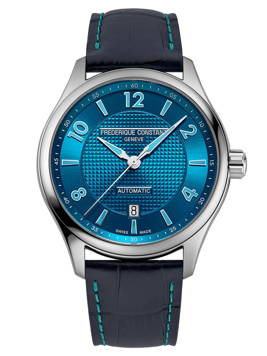 Men's Classic Runabout Automatic Leather Strap watch, Blue dial