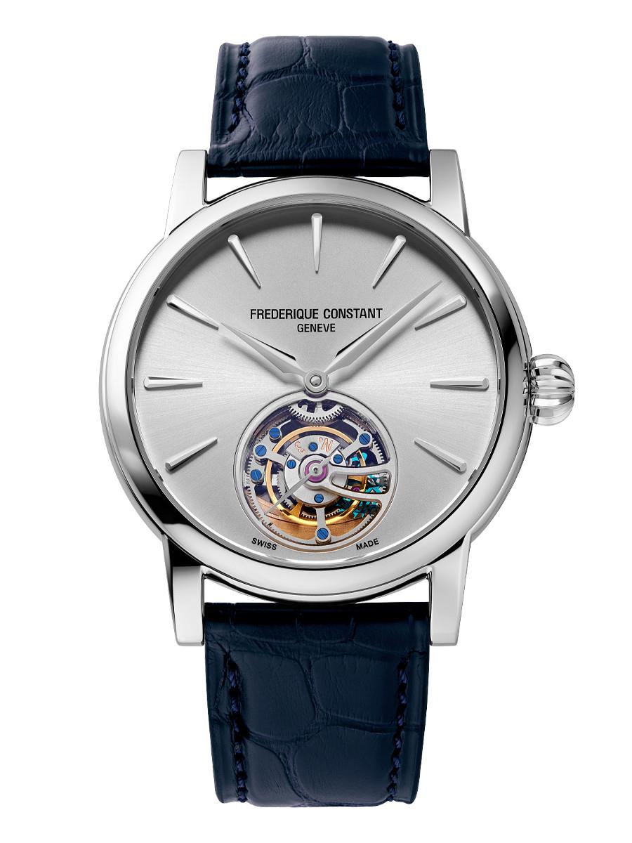 Men's Manufacture Classics Tourbillon Genuine Alligator Strap watch, Silver-Tone dial