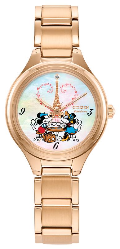 Disney Ladies' Stainless Steel Bracelet watch, White MOP dial