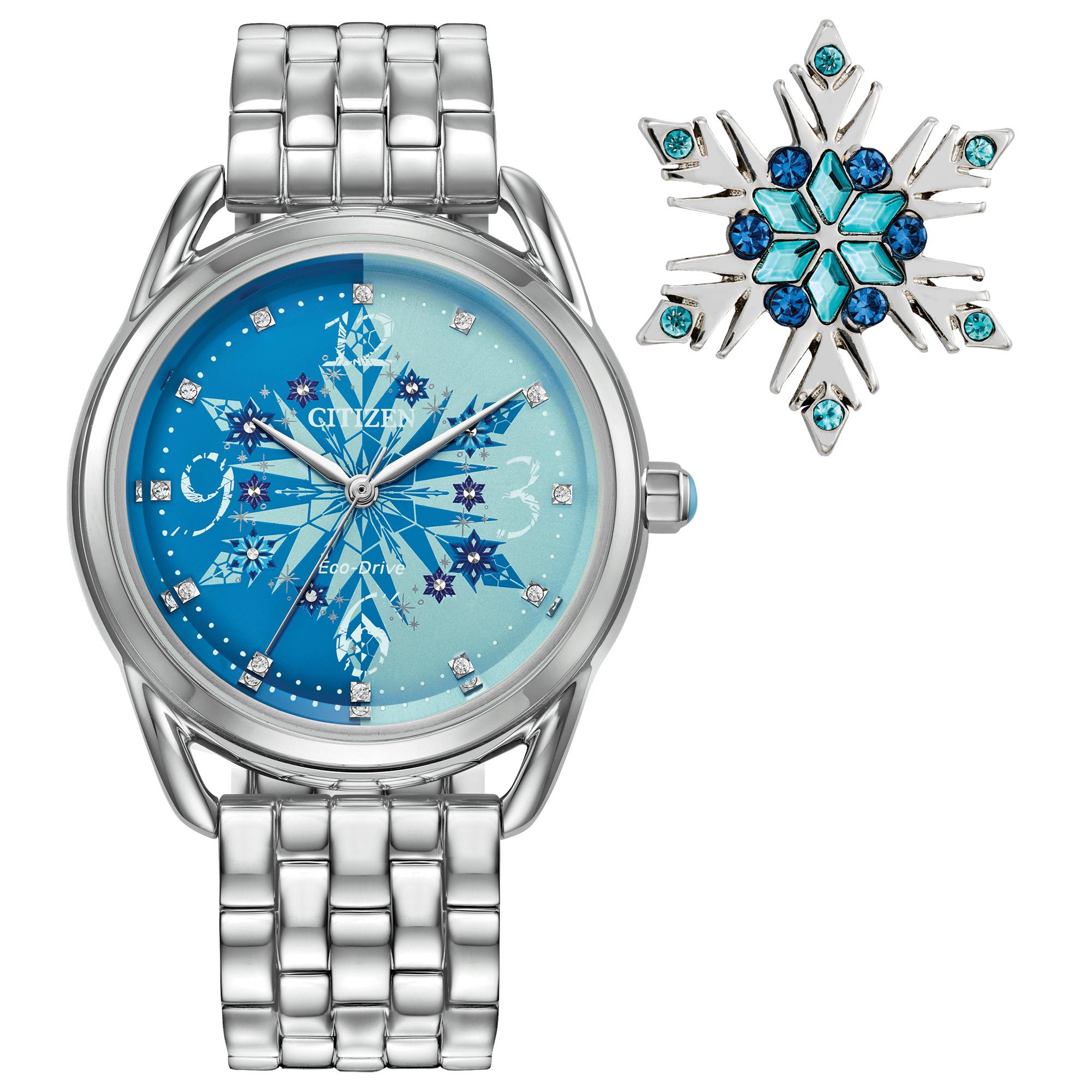 Disney Ladies Frozen Stainless Steel Bracelet watch, Blue dial