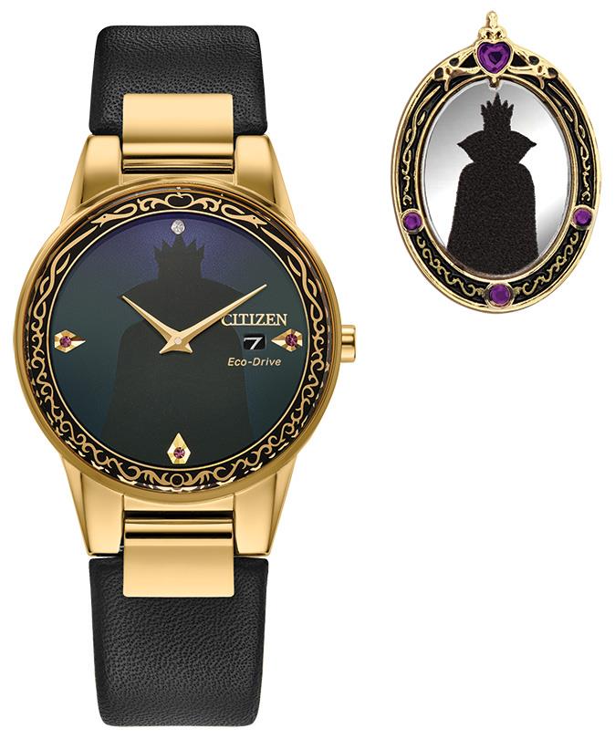 Ladies' Disney Evil Queen Leather Strap, Black dial