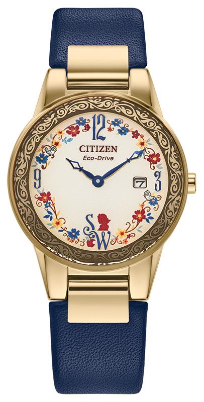 Disney Ladies' Snow White Leather Strap watch, Beige dial