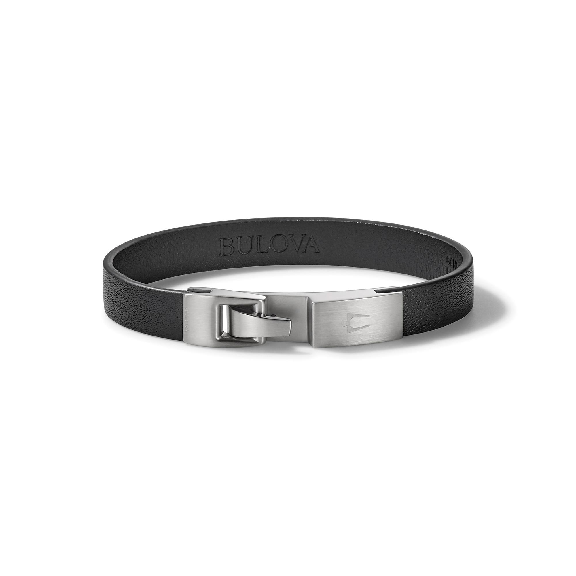 Classic Single Wrap Leather Bracelet - Medium Black