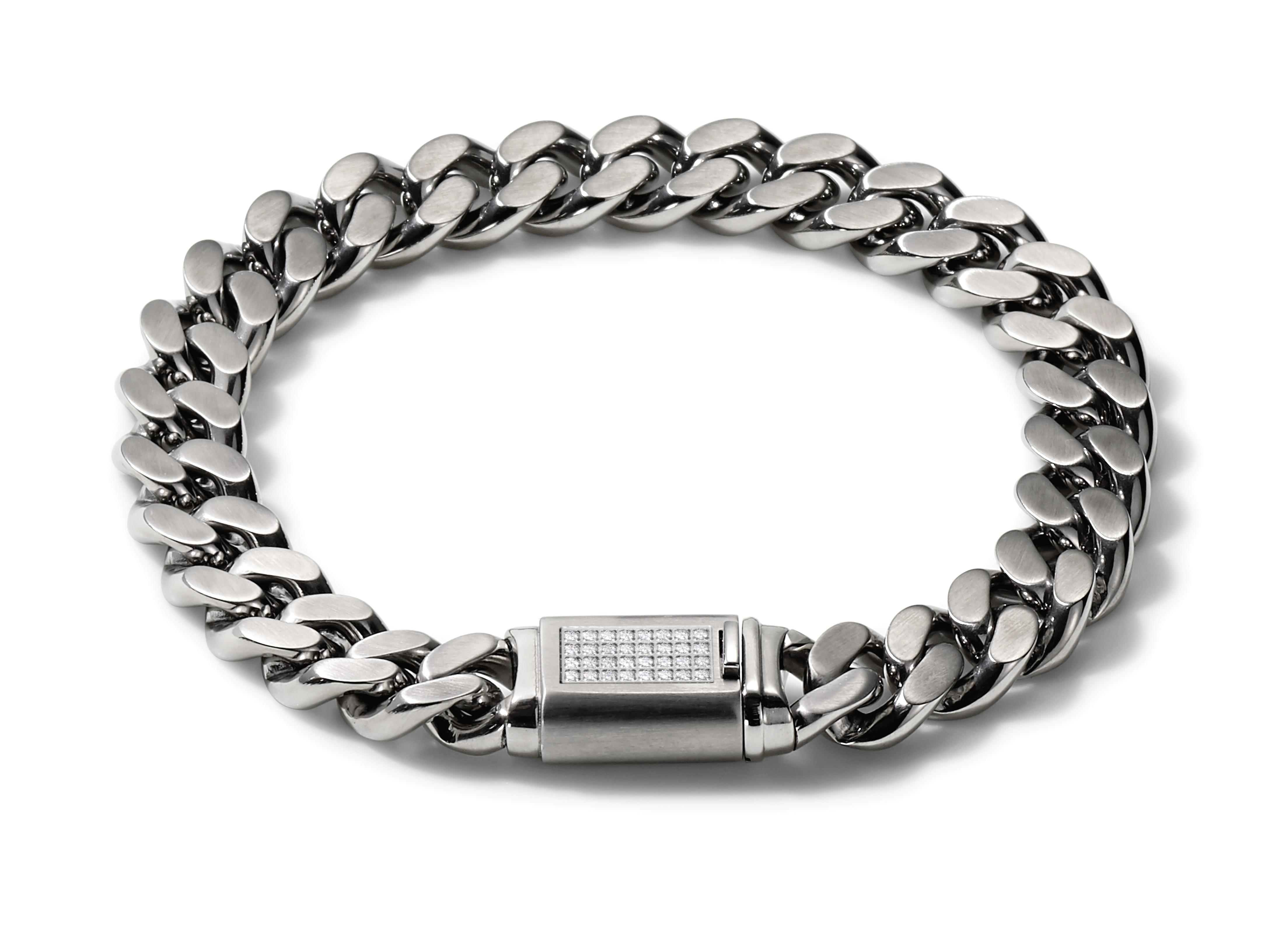 Bracelet: Latin Grammy, Classic Signature Chain Link- 32 Piece Diamond - Medium