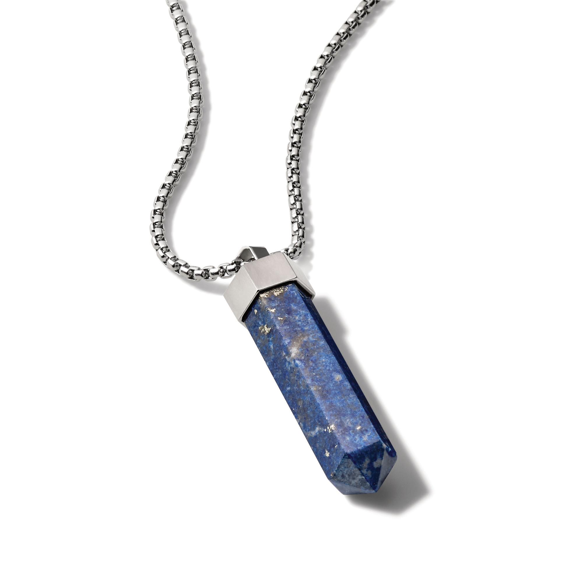 Necklace: Faceted Lapis Pendant
