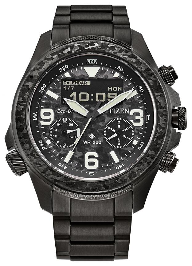 Men's Promaster Land Eco-Drive Gray Stainless Steel Watch, Gray Camo Dial