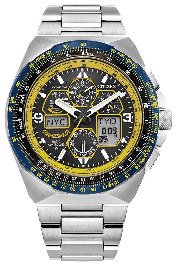 Men's Promaster Skyhawk Eco-Drive Stainless Steel Bracelet watch, Blue dial