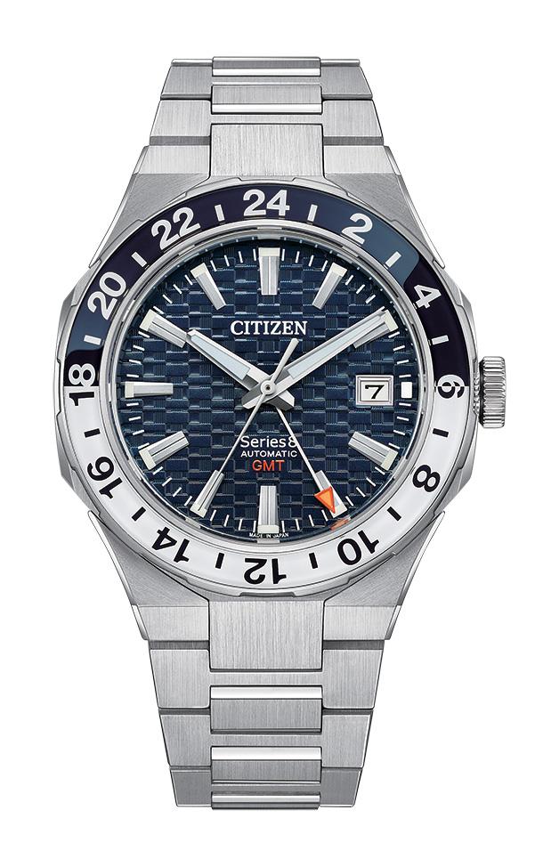 Men's  Series 8 Stainless Steel Bracelet watch, Navy dial