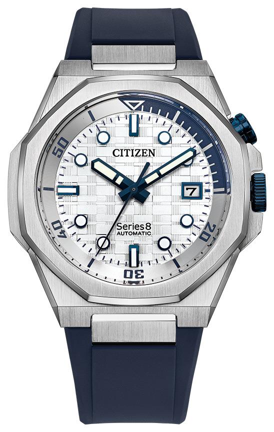 Men's  Series 8 Polyurethane Strap watch, White dial