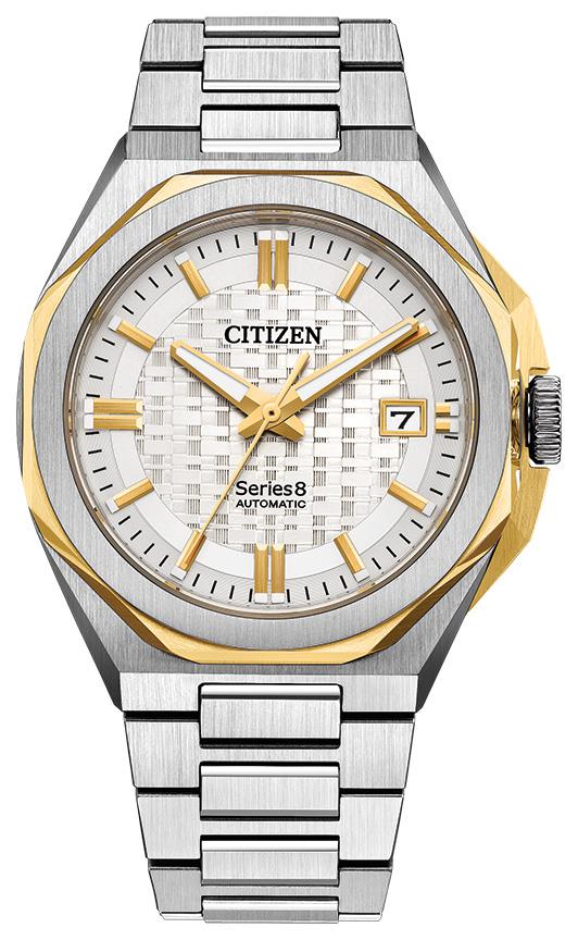 Men's  Series 8 Stainless Steel Bracelet watch, White dial