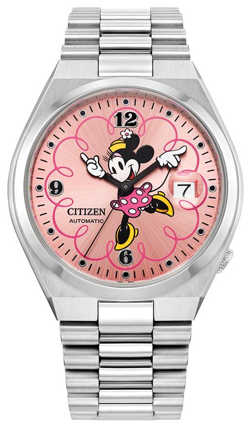 Disney Unisex Stainless Steel Bracelet watch, Pink dial