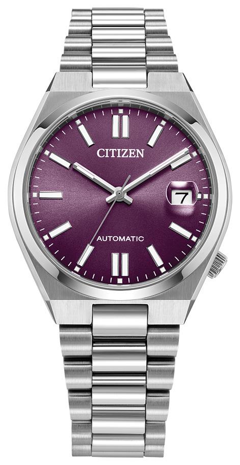 Unisex Tsuyosa Stainless Steel Bracelet watch, Purple dial