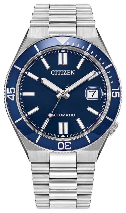 Men's Tsuyosa Automatic  Stainless Steel Bracelet watch, Navy dial