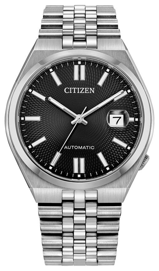 Men's Tsuyosa Automatic Stainless Steel Bracelet watch, Black dial