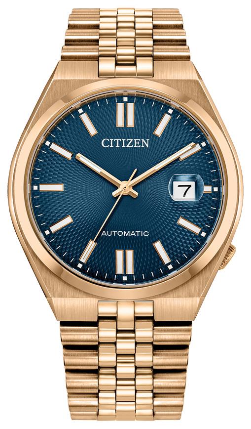 Men's Tsuyosa Automatic Stainless Steel Bracelet watch, Blue dial