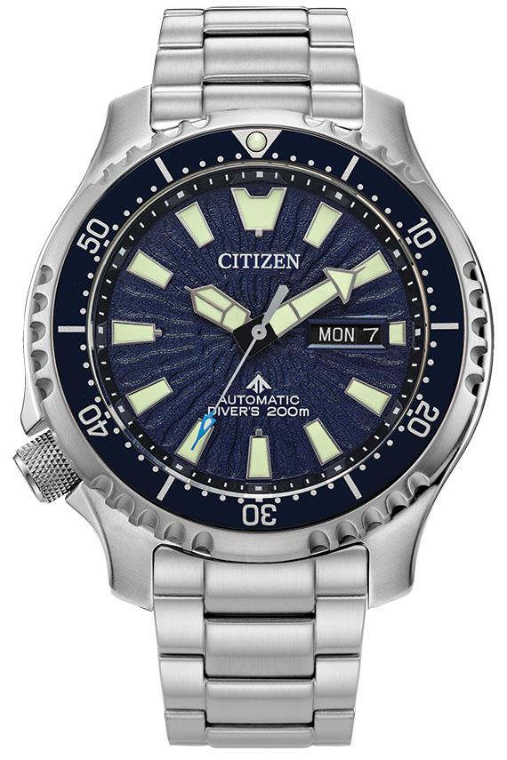 Men's Promaster Dive Fugu Automatic Silver-Tone Stainless Steel Watch, Blue Dial